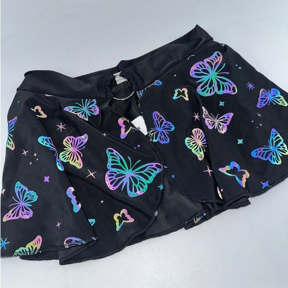 iHeartRaves Women's Black Lucid Flight Rainbow Reflective Skirt Size M - Picture 4 of 11